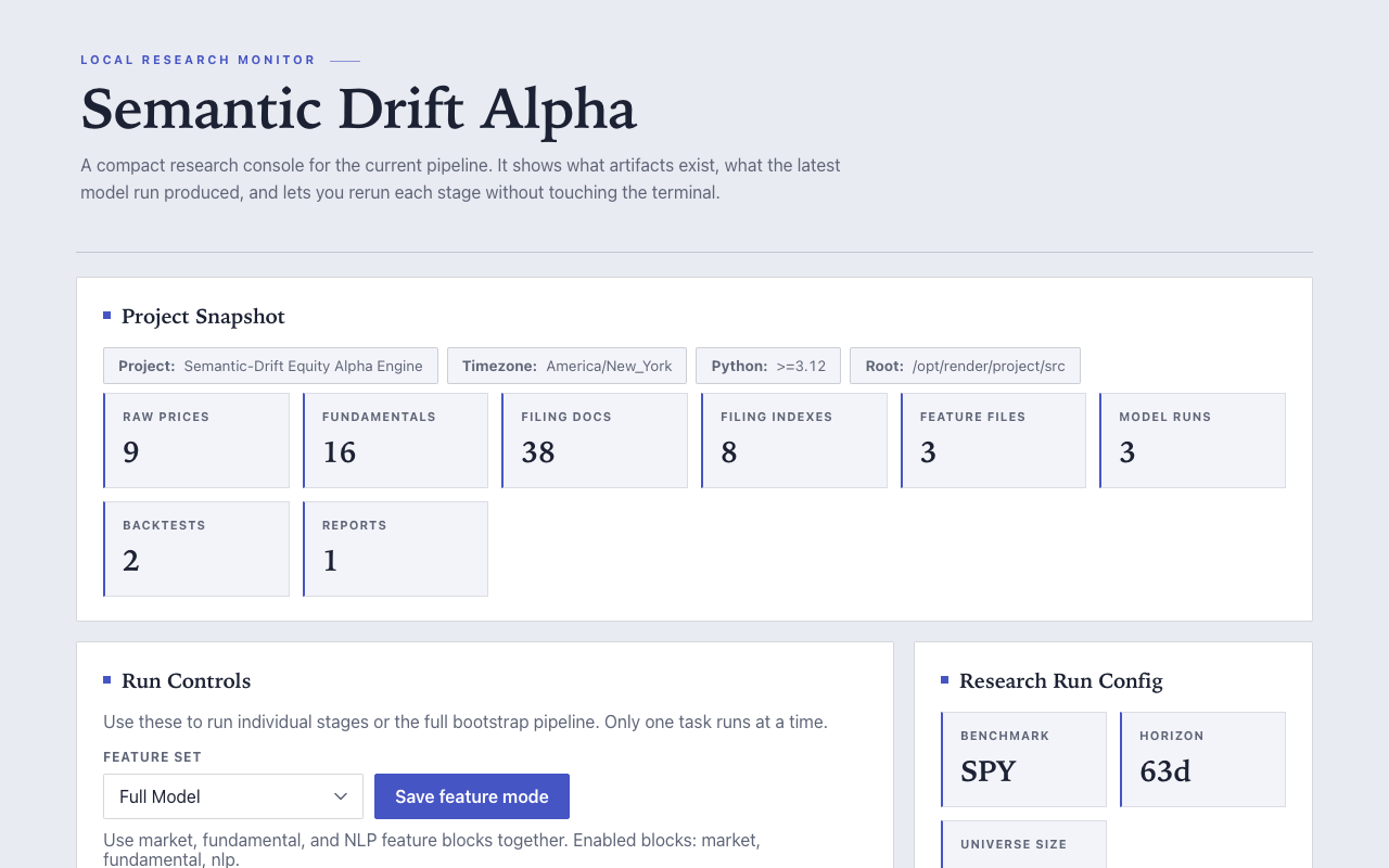 Semantic Drift Alpha